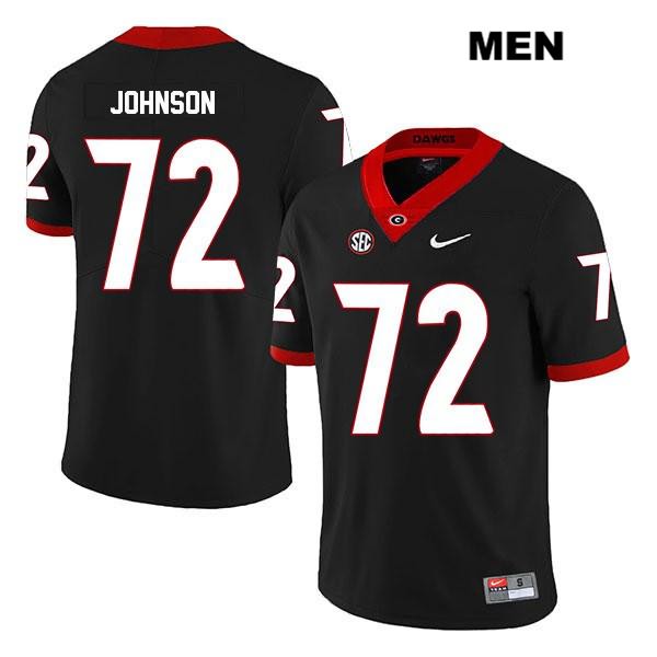 Georgia Bulldogs Men's Netori Johnson #72 NCAA Legend Authentic Black Nike Stitched College Football Jersey ZKC2756KP